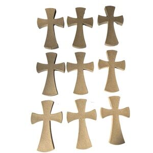 9 craft crosses ornaments ready to paint 3D